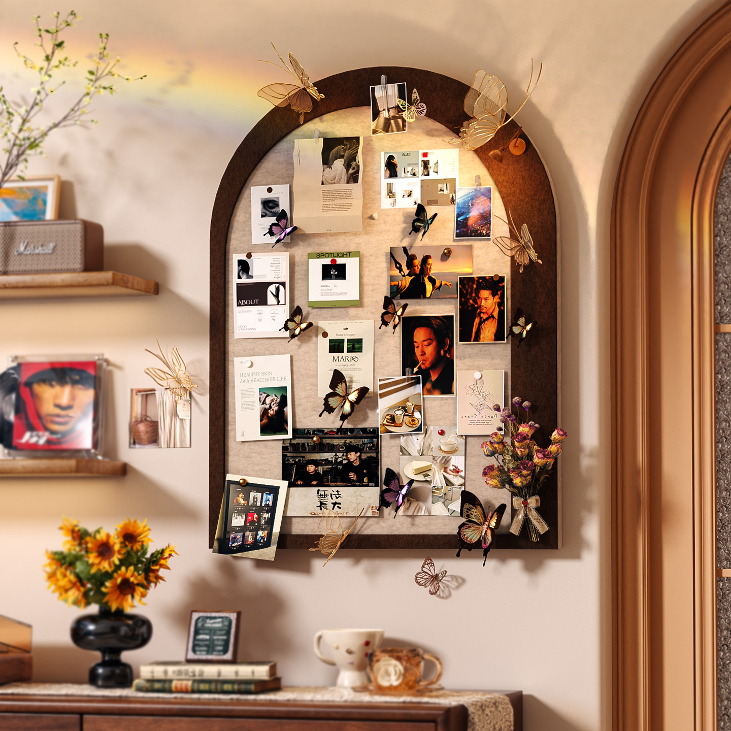 照片墙毛毡墙贴背景板