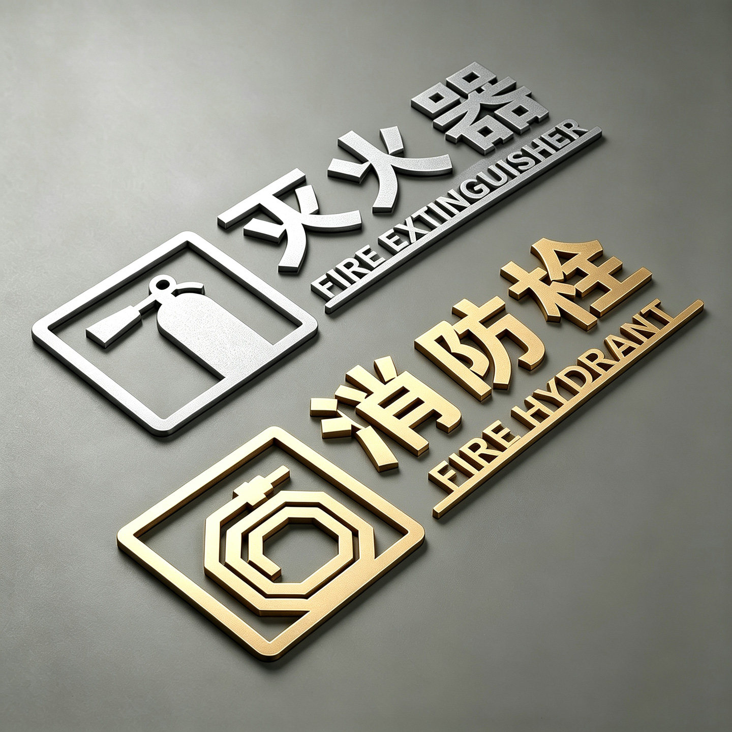 消防标识标牌亚克力立体字定制