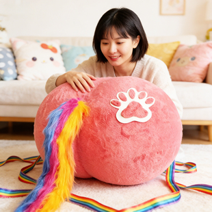 2026网红拍马屁打卡墙毛绒道具商场女装店橱窗门口摆件氛围装饰QT