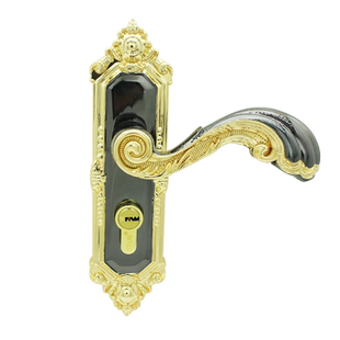 雅丽斯门锁5050锁体孔距115和130和138锌合金反提黑色双舌门锁