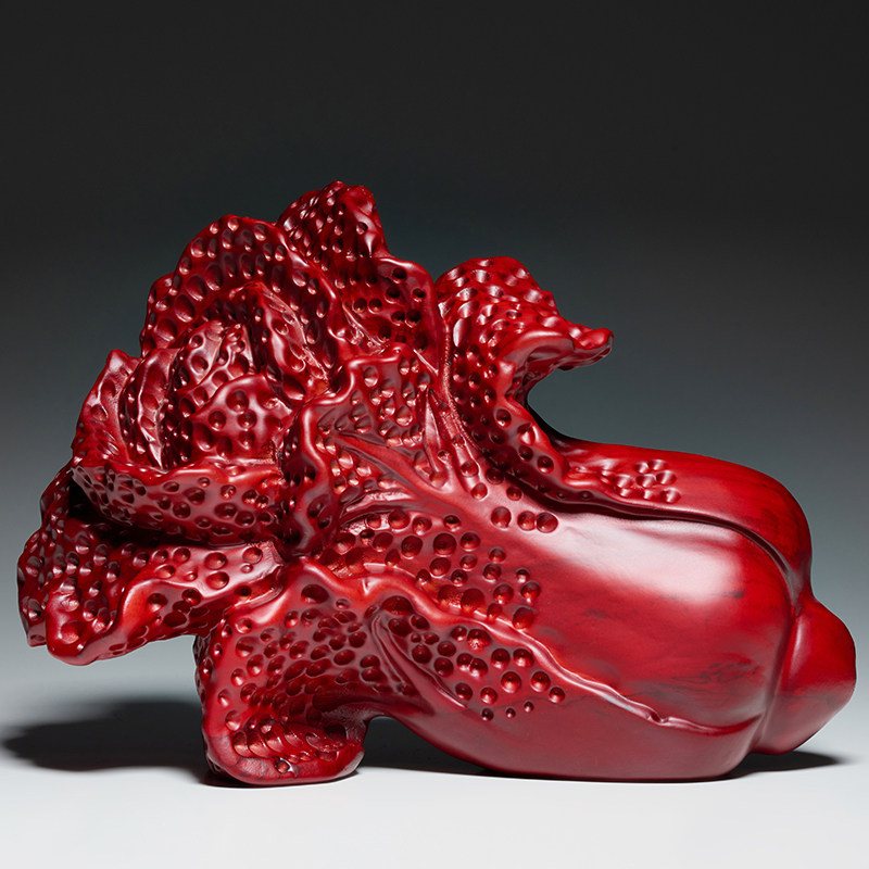 红花梨木雕白菜摆件实木家居客厅玄关装饰开业礼品红木雕刻工艺品