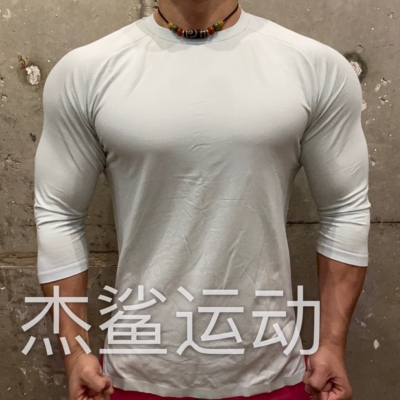 现货ALPHALETE高端款Evo ¾男子运动休闲弹性修身七分袖