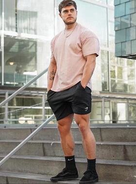 Gymshark男sport shorts小标夏季运动健身休闲速干透气弹性短裤H4