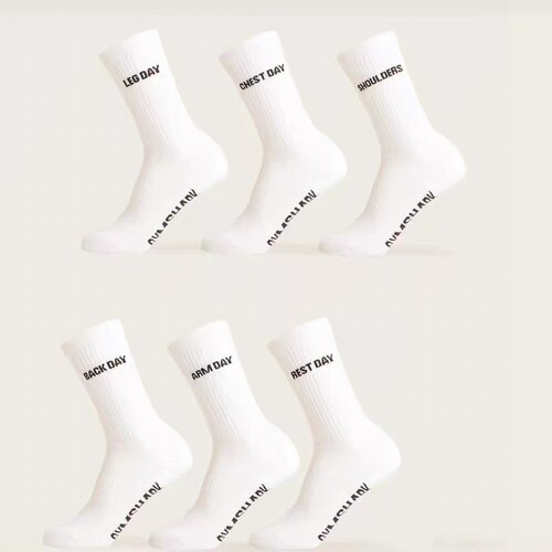 常备好货Gymshark CREW SOCKS运动毛巾底中筒袜 一包三双