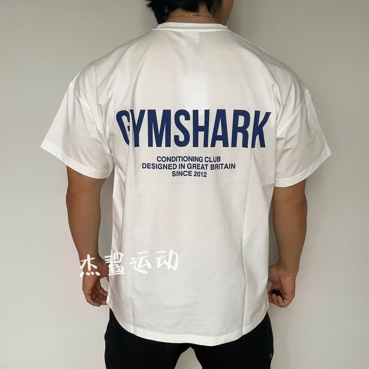 GYMSHARK Conditioning Club新款网眼运动休闲宽松透气圆领短袖图片