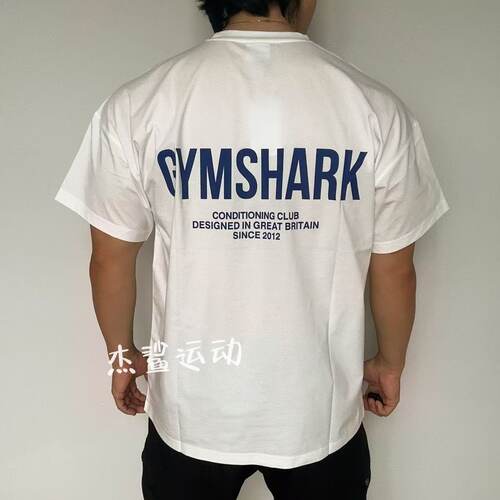 GYMSHARK Conditioning Club新款网眼运动休闲宽松透气圆领短袖