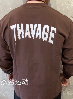 断码清仓克里斯BUM THAVAGE男女运动休闲纯棉透气圆领宽松长袖P4