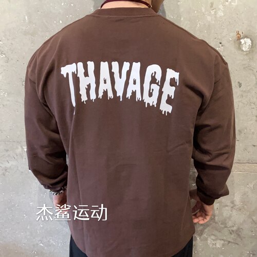 断码清仓克里斯BUM THAVAGE男女运动休闲纯棉透气圆领宽松长袖P4