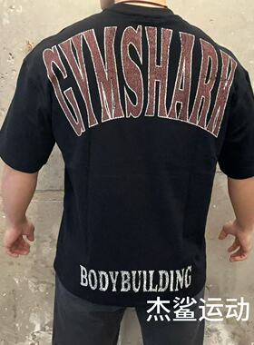 GYMSHARK Bodybuilding Graphic男运动休闲宽松显大圆领短袖D5