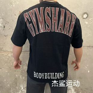GYMSHARK Bodybuilding Graphic男运动休闲宽松显大圆领短袖D5