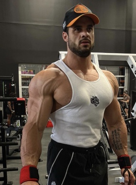 断码清仓特DARC狼头经典刺绣标螺纹高弹棉质男士运动休闲宽带背心