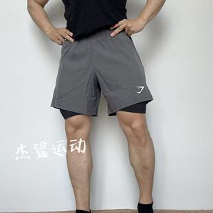 GYMSHARK SPORT 2in1男运动健身休闲内衬打底速干弹性宽松短裤