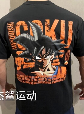 清仓特VANQUISH DBZ联名VQ悟空系列运动健身休闲宽松圆领短袖F1