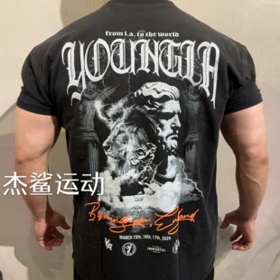 限量YLA运动健身休闲阿诺德英国限定水洗弹性棉质圆领修身短袖F7