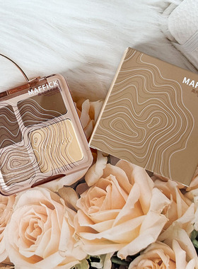MAFFICK高光立体修容盘四色哑光提亮闪粉自然妆容鼻影阴影修容盘