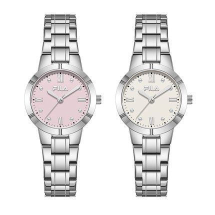 FILA斐乐女士手表轻奢小众小圆表送女生朋友生日礼物腕表女款6601