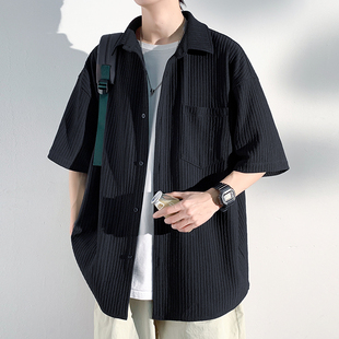 Crying Center男旋律风车npc第四十九天男装冰丝坠感短袖衬衫