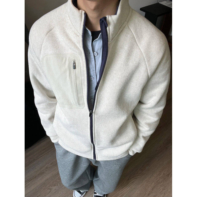 Crying Center男阿茶与阿古三川一禾男女同款摇粒绒开衫卫衣外套