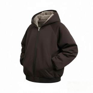 Mansway男道男装三川一禾0123start座山雕不掉毛两面穿仿兔毛外套