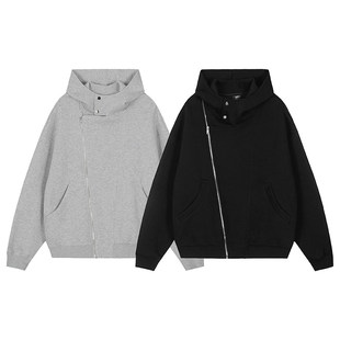 Crying Center男十九秋工作室1807美式重磅高领连帽卫衣开衫外套