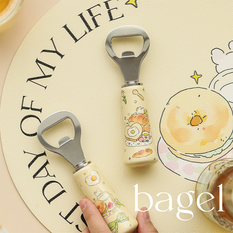 蓝莲花不锈钢陶瓷柄开瓶器