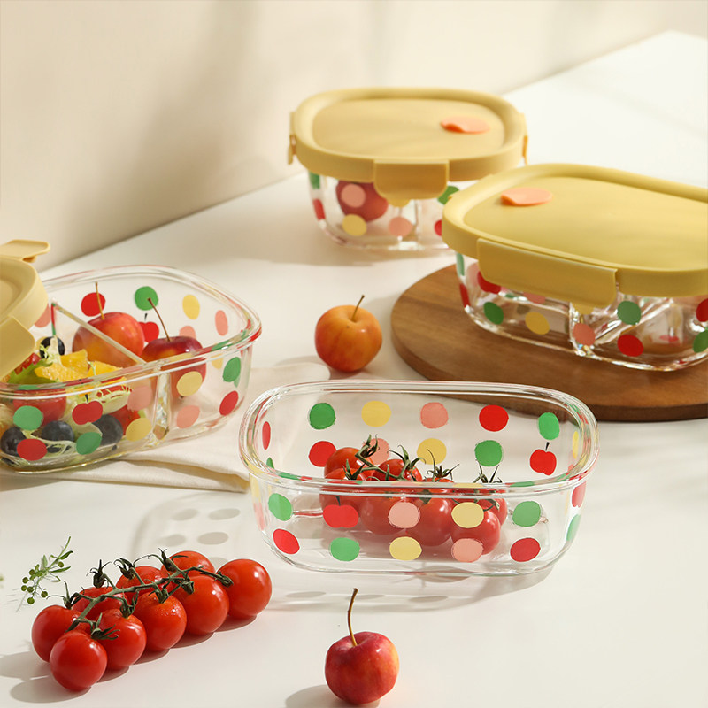 蓝莲花饭盒高硼硅玻璃便当盒保鲜盒微波炉冰箱可加热上班打饭外带,餐饮具,饭盒/保温桶/保温提锅,淘宝优惠券,粉丝福利购,淘宝优惠卷