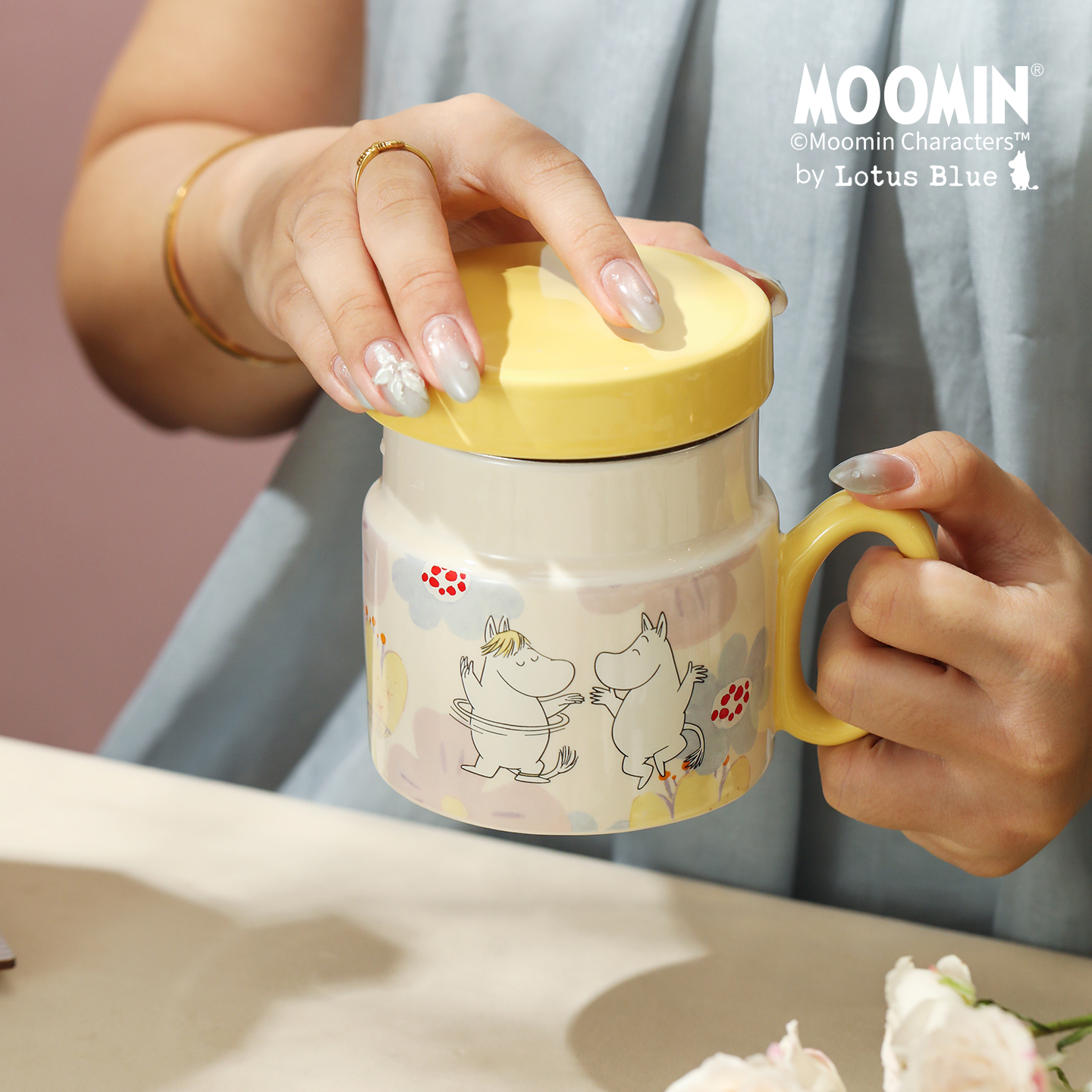 姆明特别好看的咖啡杯子带盖