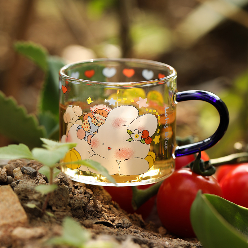 蓝莲花玻璃迷你小茶杯