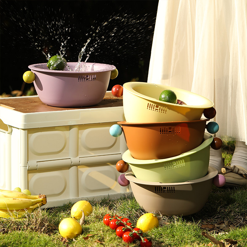 蓝莲花洗菜盆沥水篮新款洗水果厨房洗菜盆多功能蔬菜篮子淘菜神器,餐饮具,果盆/果盘/果篮,淘宝优惠券,粉丝福利购,淘宝优惠卷