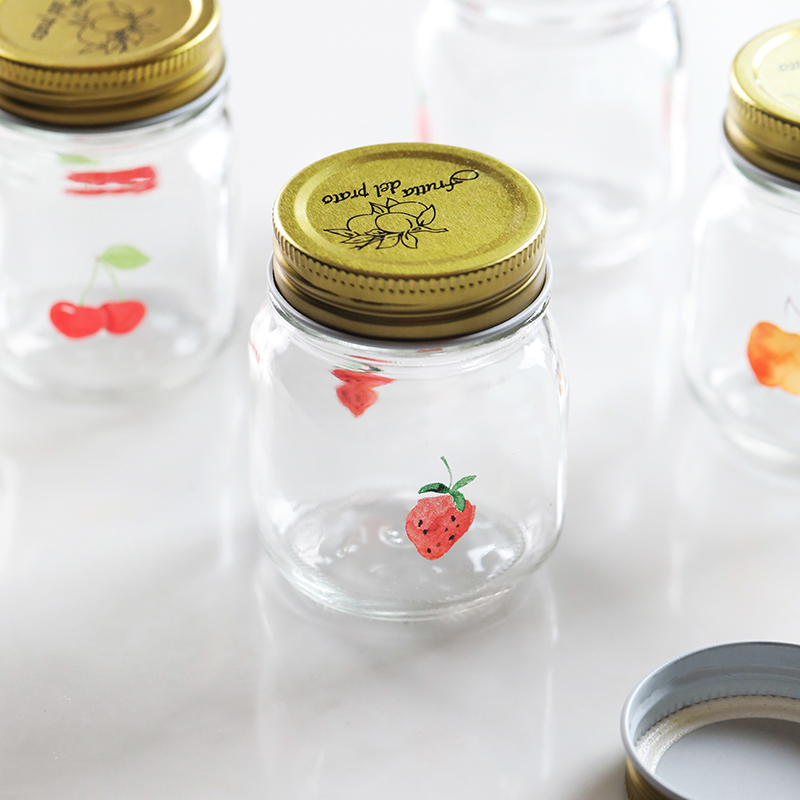 蓝莲花家居迷你便携玻璃罐储物罐