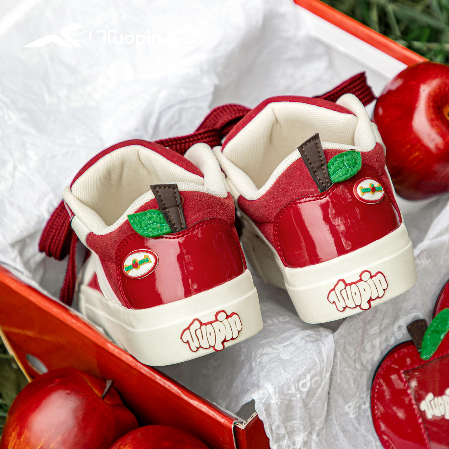 鮀品苹果鞋女鸳鸯板鞋明星同款