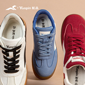 蓝色休闲运动鞋 鮀品德训鞋 复古红鞋 子百搭T头板鞋 女2026春季 新款