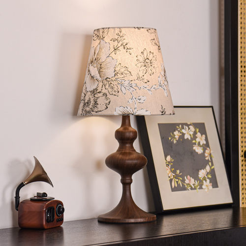 卧室中古复古新造型碎花灯罩浪漫