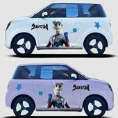 糯米车贴奥特曼卡通动漫车身贴画MINI贴纸