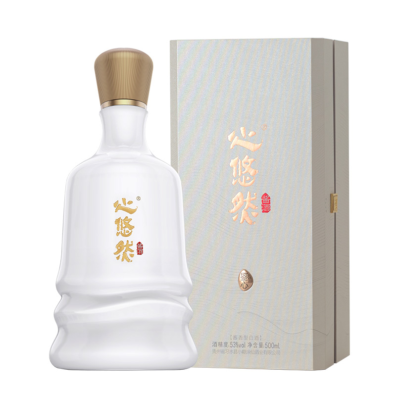 心悠然鉴心53度500ml*1酱香型高端送礼佳品白酒小糊涂仙公司品牌
