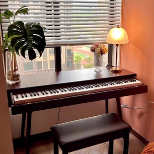 实木电子琴桌电钢琴Midi键盘桌罗兰琴收纳桌家用编曲桌工作台