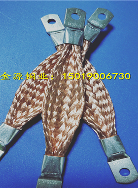 国标A级紫铜编织带接地线4 5 6 10 25平方镀锡铜编织线导电带软铜