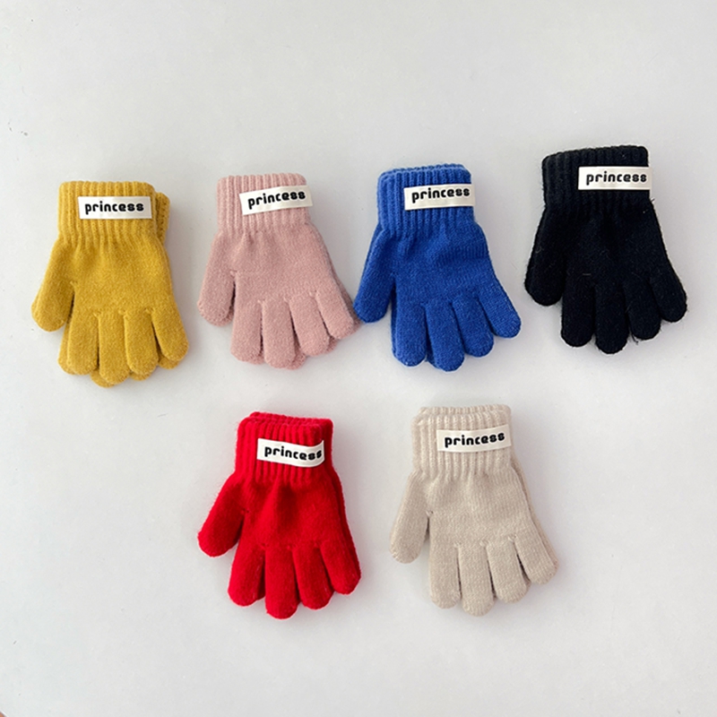 儿童手套简约韩版纯色洋气手套