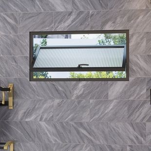 铝合金室内采光窗户网红360中轴旋转方形艺术玻璃窗暗卫窗定制