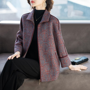 妈妈春装外套新款洋派春秋上衣服50多岁中老年人女奶奶贵夫人品牌