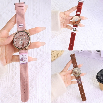 适用华为gt5pro表带灯芯绒新款gt6手表替换专用watch4pro女士gt4新年红色watch5智能gt3高级感gt2腕表配件