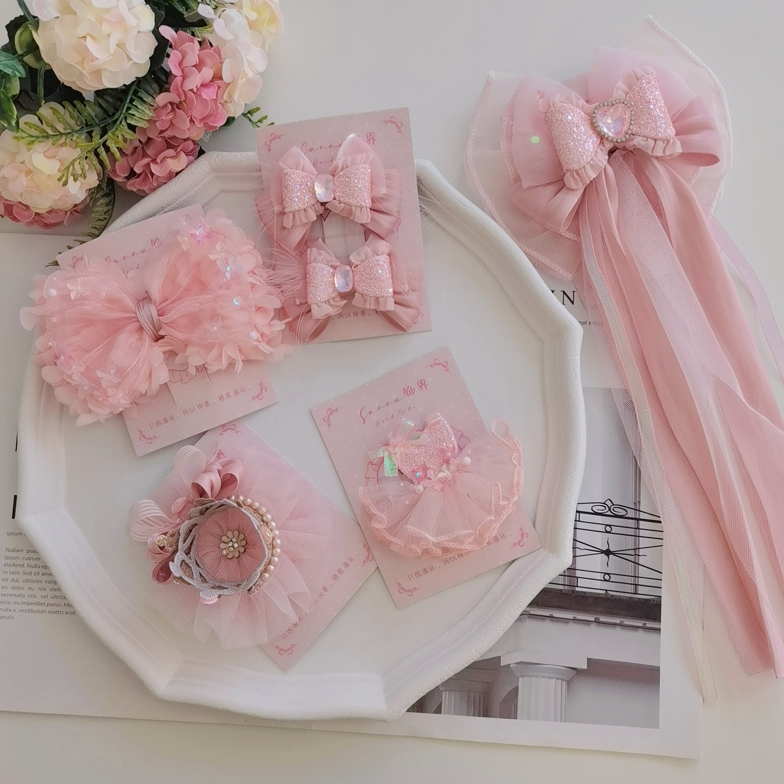 公主卡纸装粉嫩芭蕾舞手作中国风