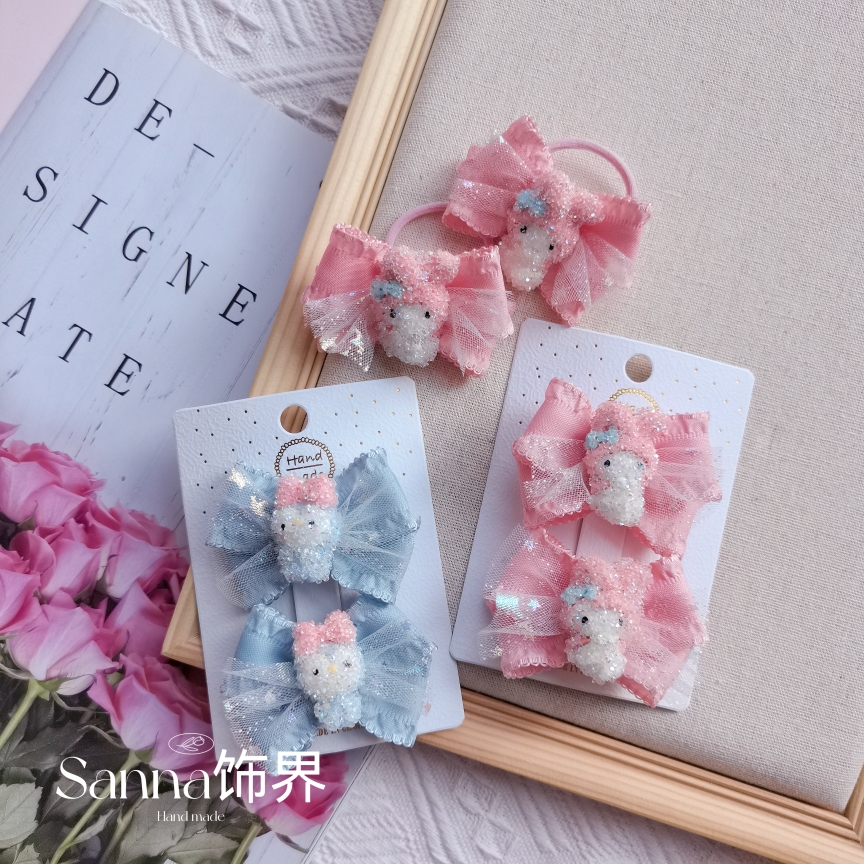 手作砂糖美乐蒂可爱女孩发饰