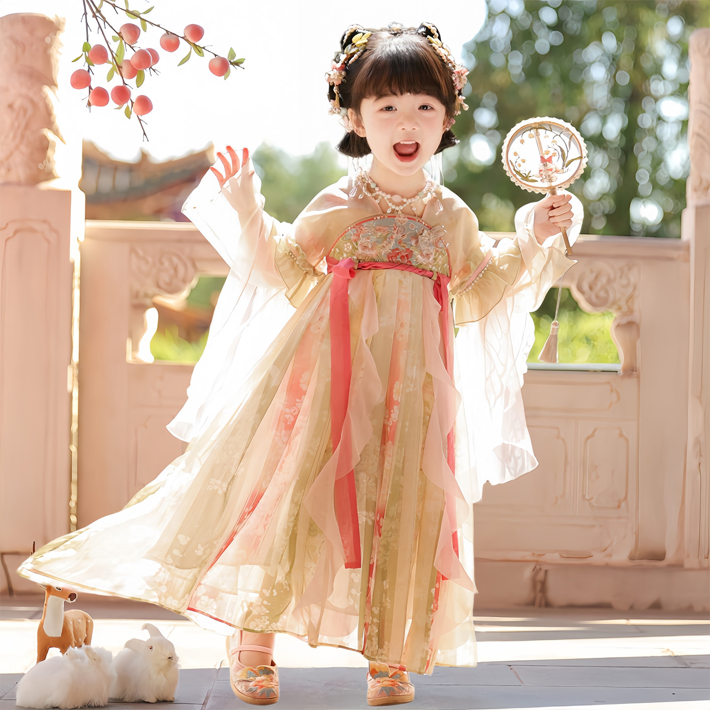 汉服女童2026春秋新款超仙连衣襦裙儿童日常中国古风高端女孩唐装