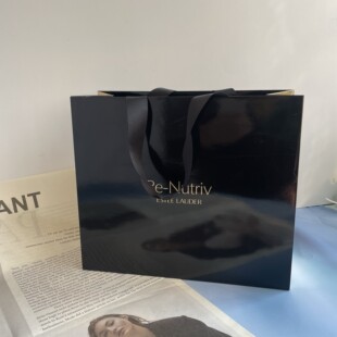 专柜正品雅诗兰黛白金包装袋子护肤品三件套五件套手提袋空袋纸袋