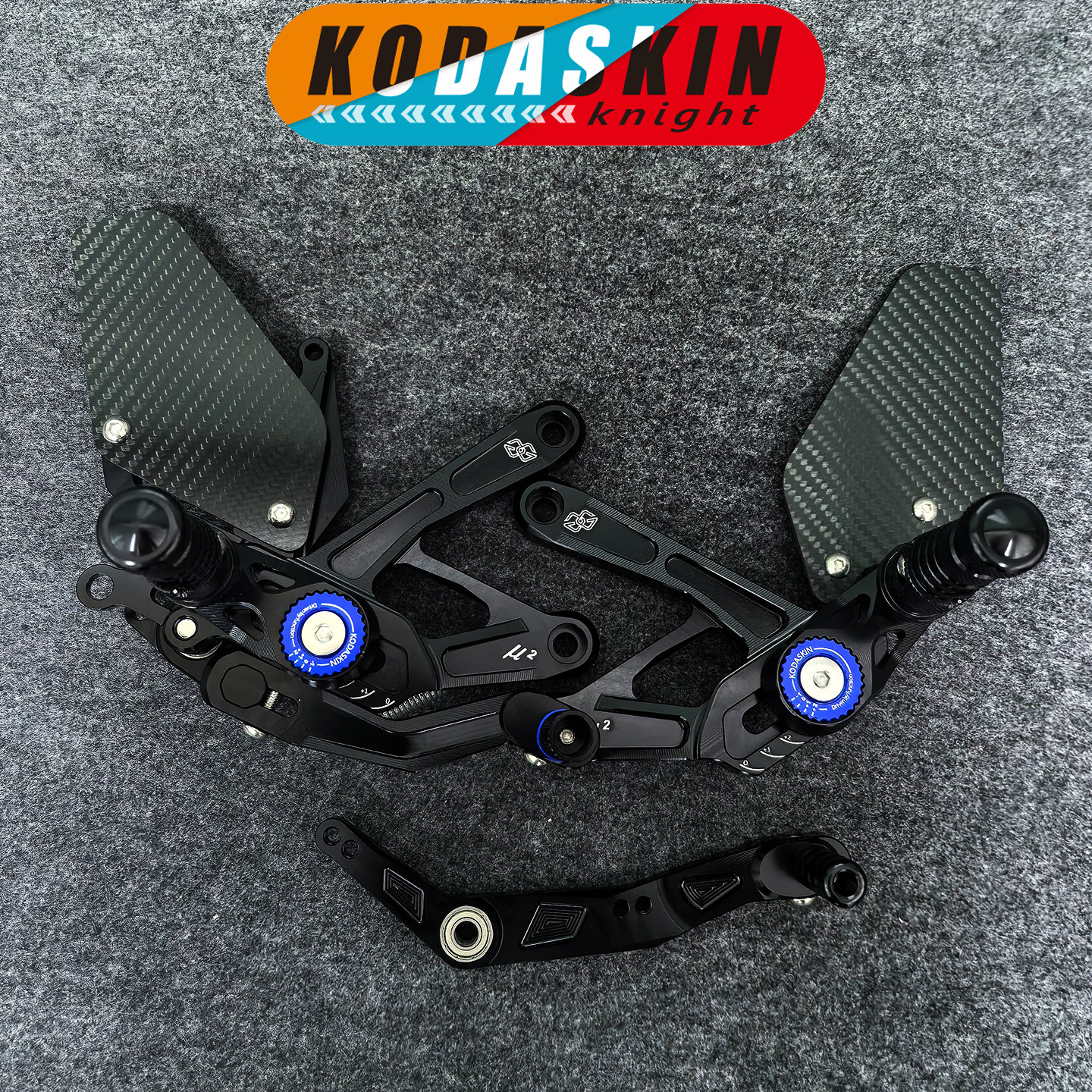 KODA骑士 适用雅马哈R1 R1M改装轻量化碳纤维升高脚踏 卢森堡同款