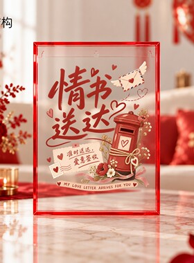 婚庆爱情信箱准时送达爱意签收浪漫透明亚克力装饰画婚房墙面装饰