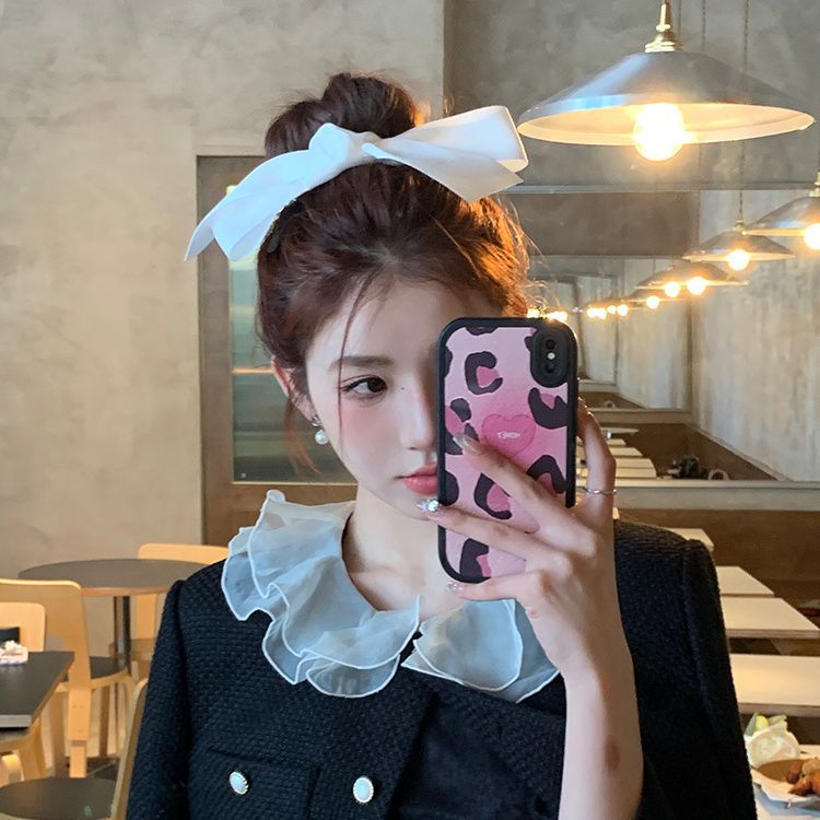 明星同款蝴蝶结头饰弹簧夹