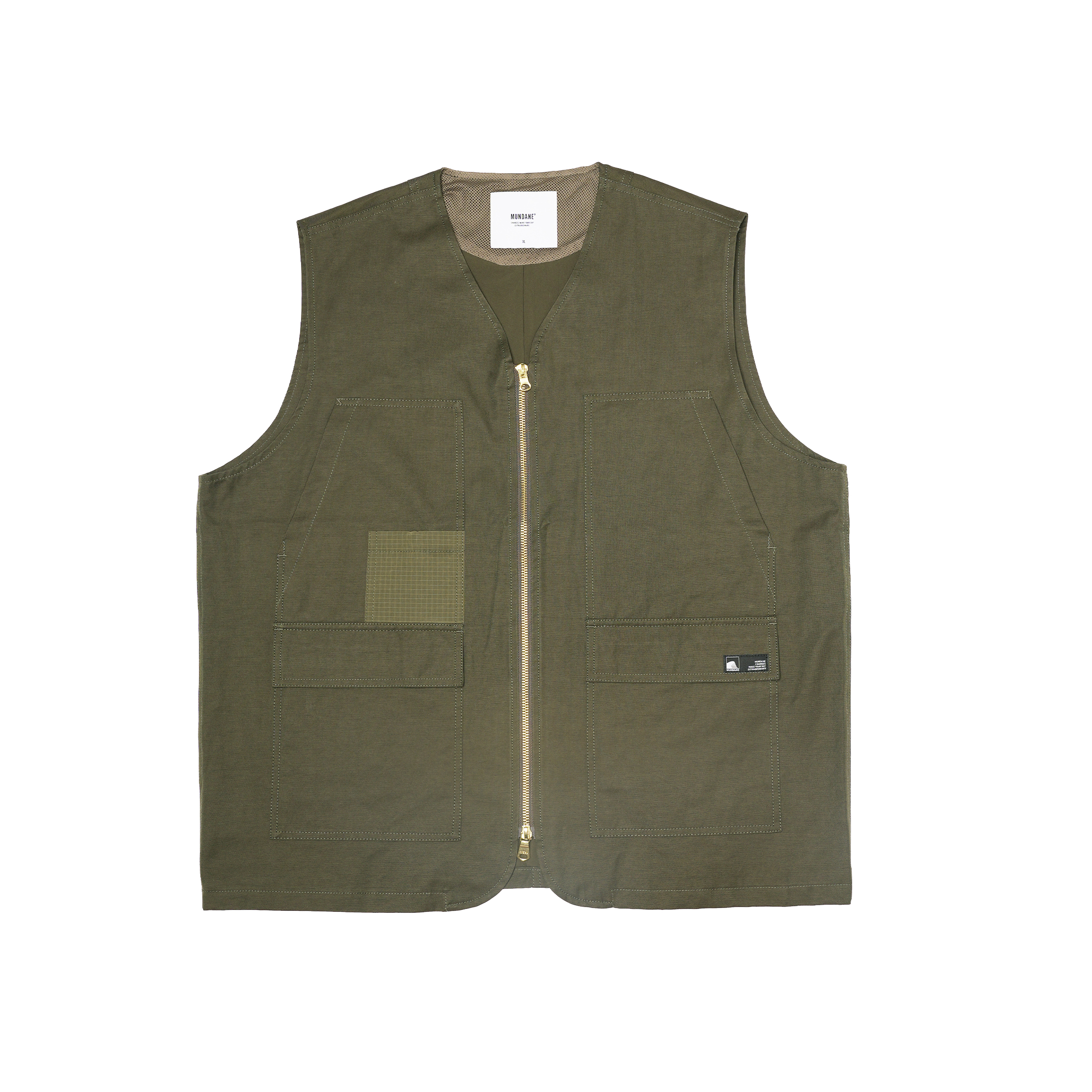 MUNDANE拼接多袋猎装马甲