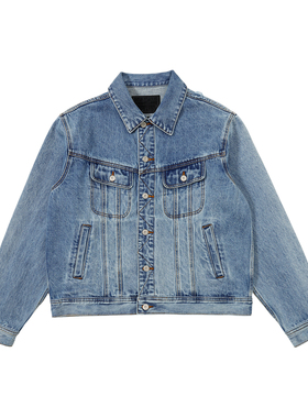 MUNDANE 25AW 复古水洗做旧破坏牛仔夹克